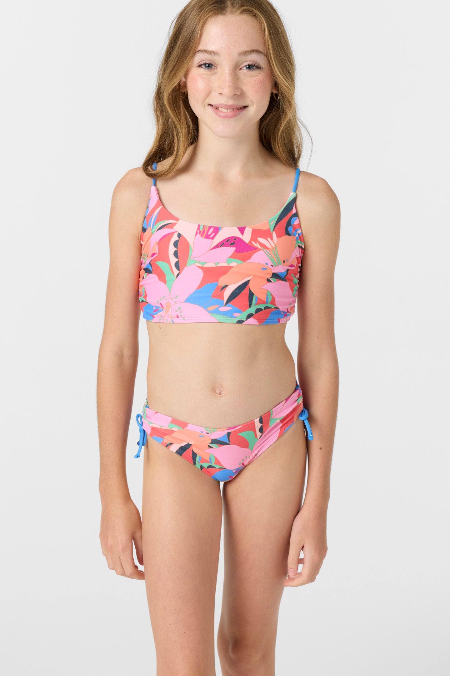 Girl’s Cabana Floral Ruched Bralette Top Set - O'Neill Clothing