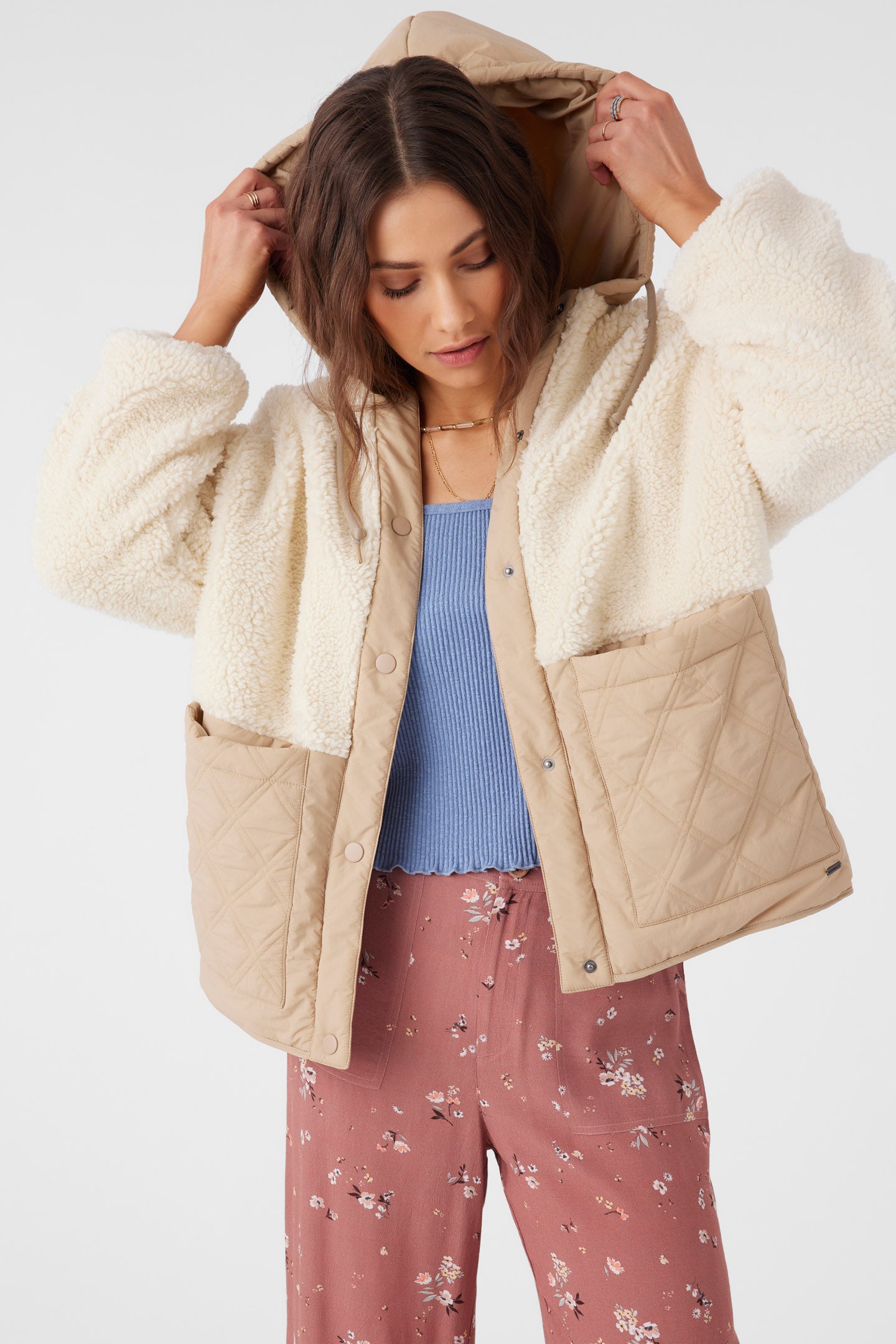 Meena High Pile Fleece Quilted Jacket - O'Neill Clothing