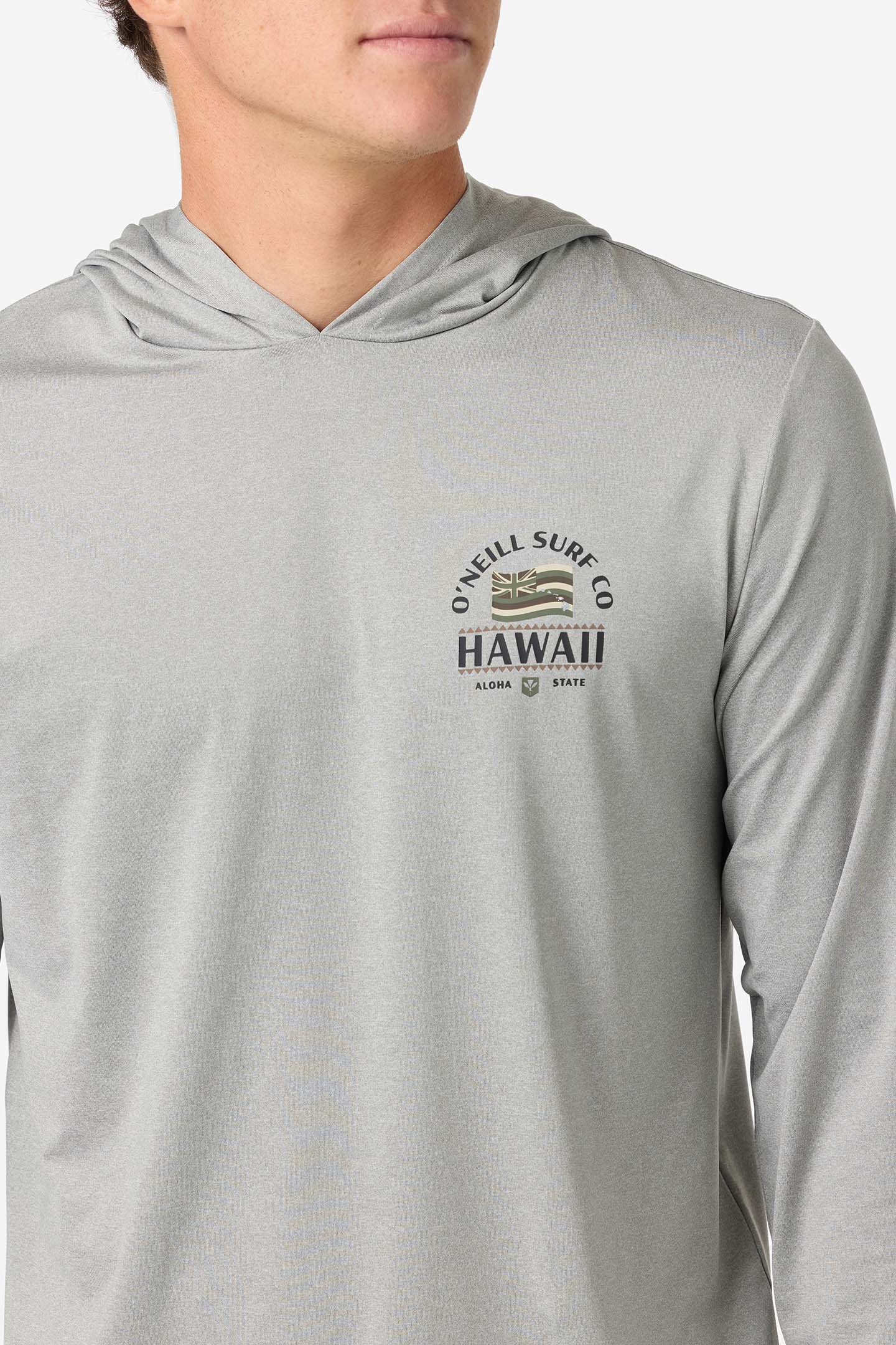 TRVLR UPF Hooded Hawaii Flag Long Sleeve Pullover - O'Neill Clothing