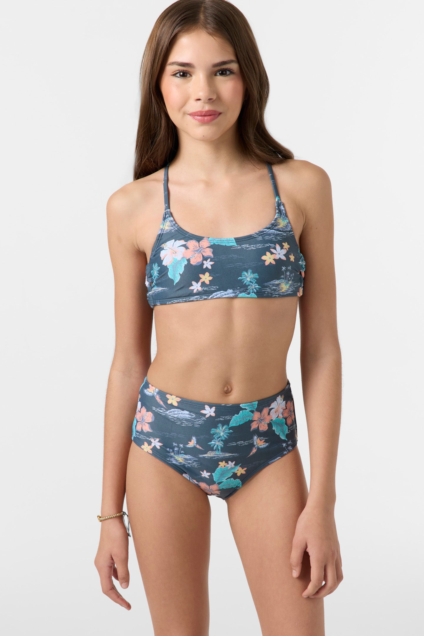 Girl’s Paradise Parrot Strappy Bralette Top Set - O'Neill Clothing