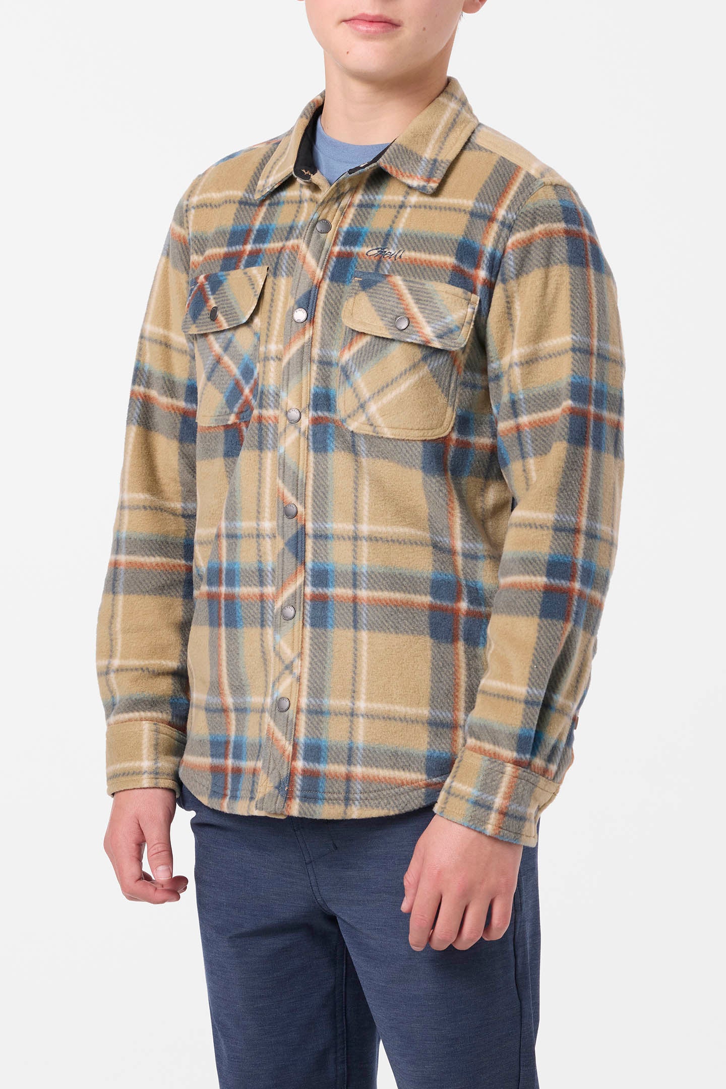 Boy’s Glacier Plaid Superfleece Long Sleeve Shirt - O'Neill Clothing