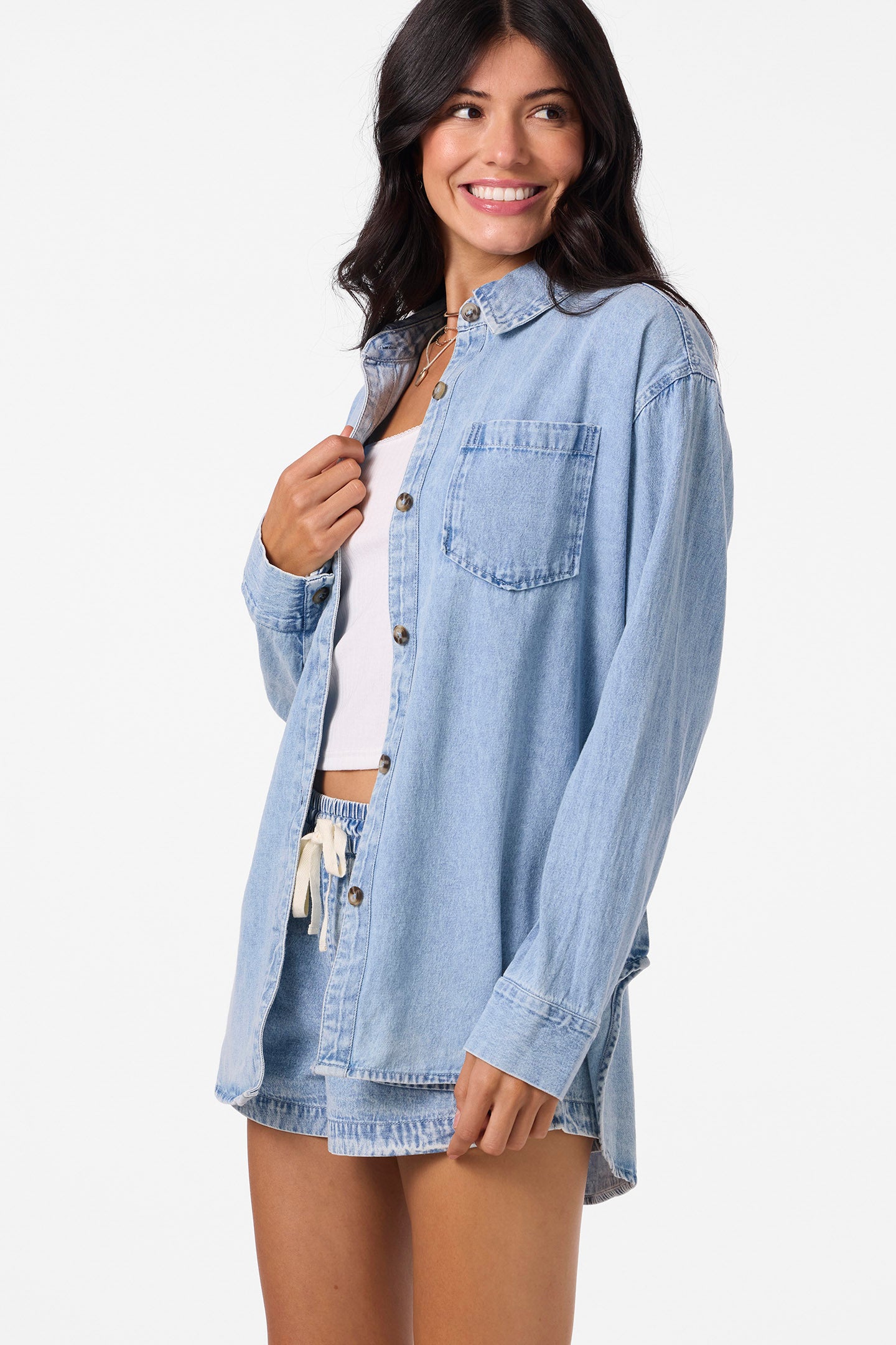 Sevie Denim Shacket - O'Neill Clothing
