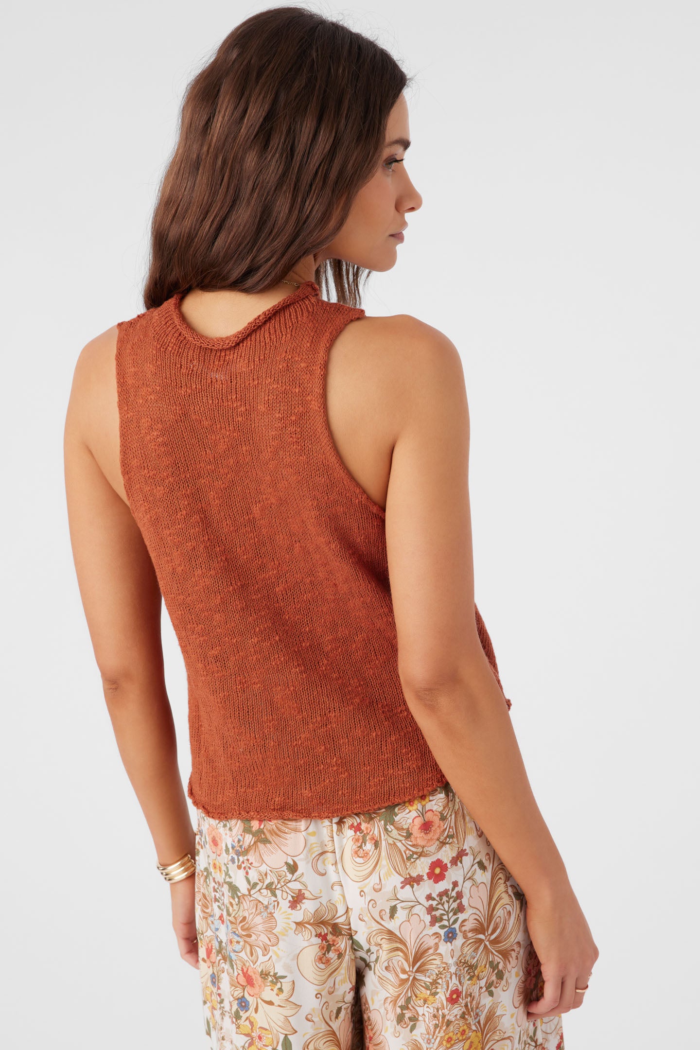 Kinslie Slub Mock Neck Sweater Tank Top - O'Neill Clothing