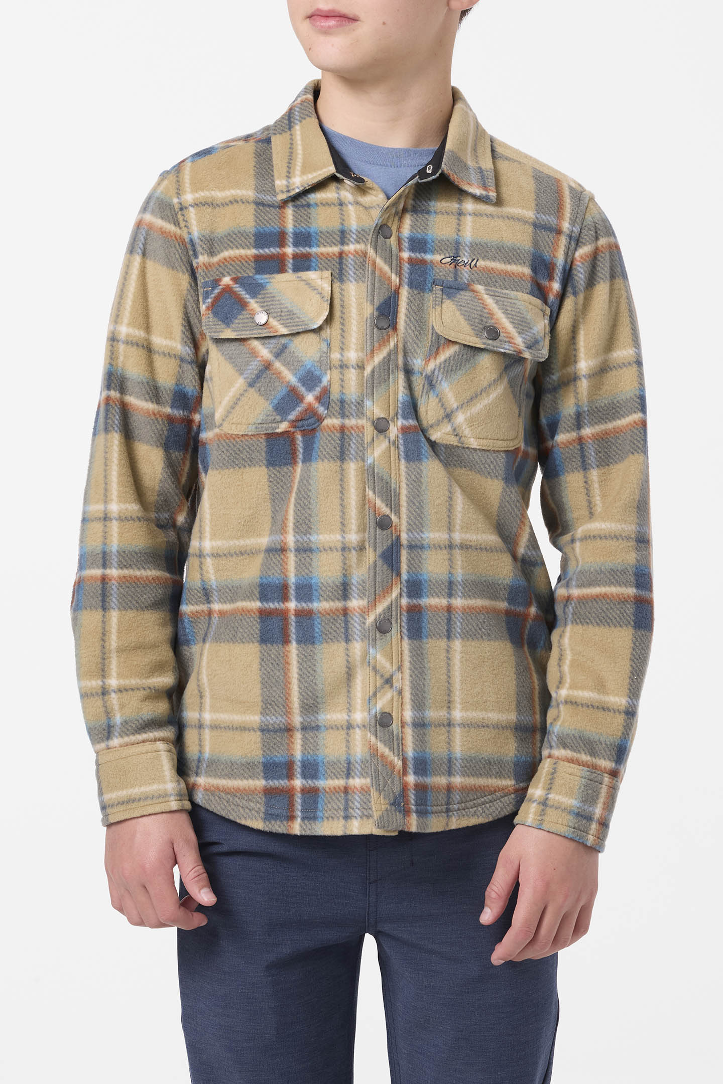 Boy’s Glacier Plaid Superfleece Long Sleeve Shirt - O'Neill Clothing