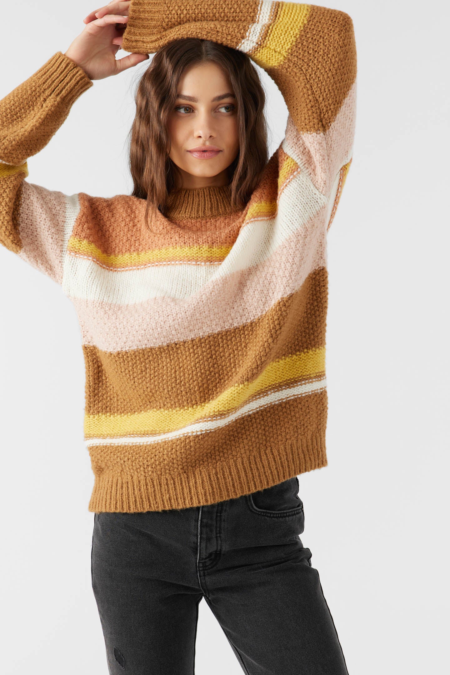 Billie Stripe Mockneck Oversized Sweater - O'Neill Clothing