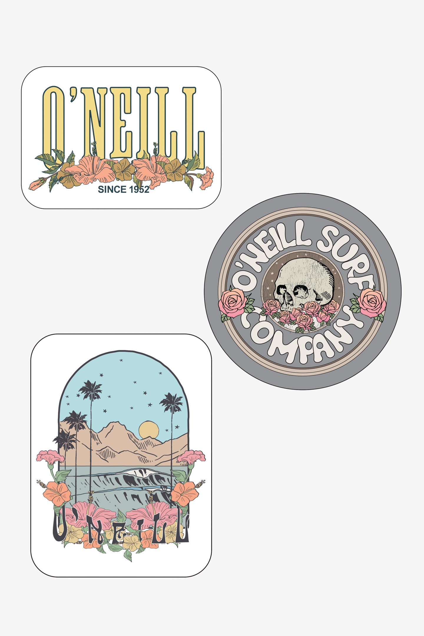 Palm Vibes Sticker Pack - O'Neill Clothing
