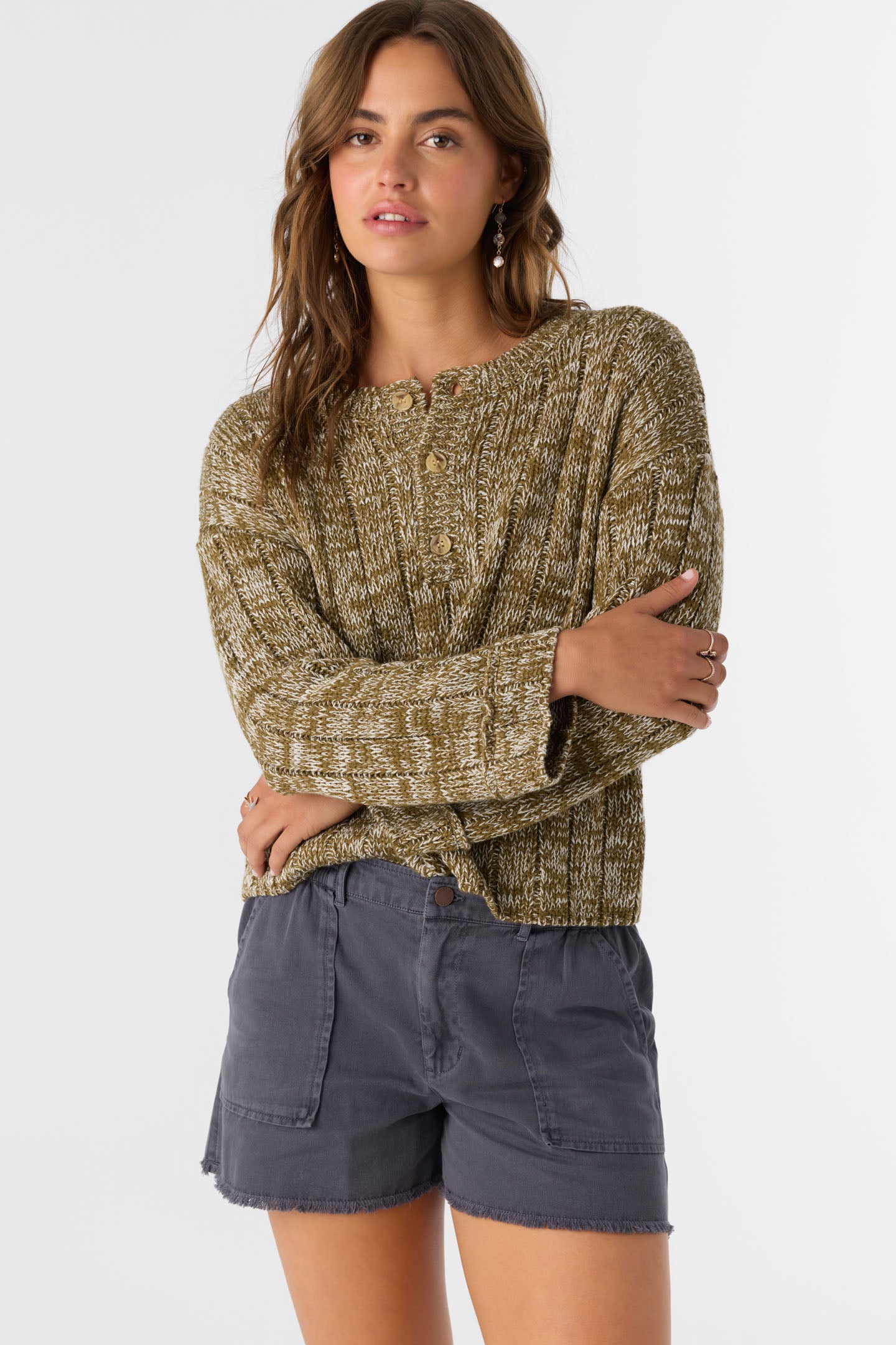 Oceanfront Henley Long Sleeve Sweater - O'Neill Clothing