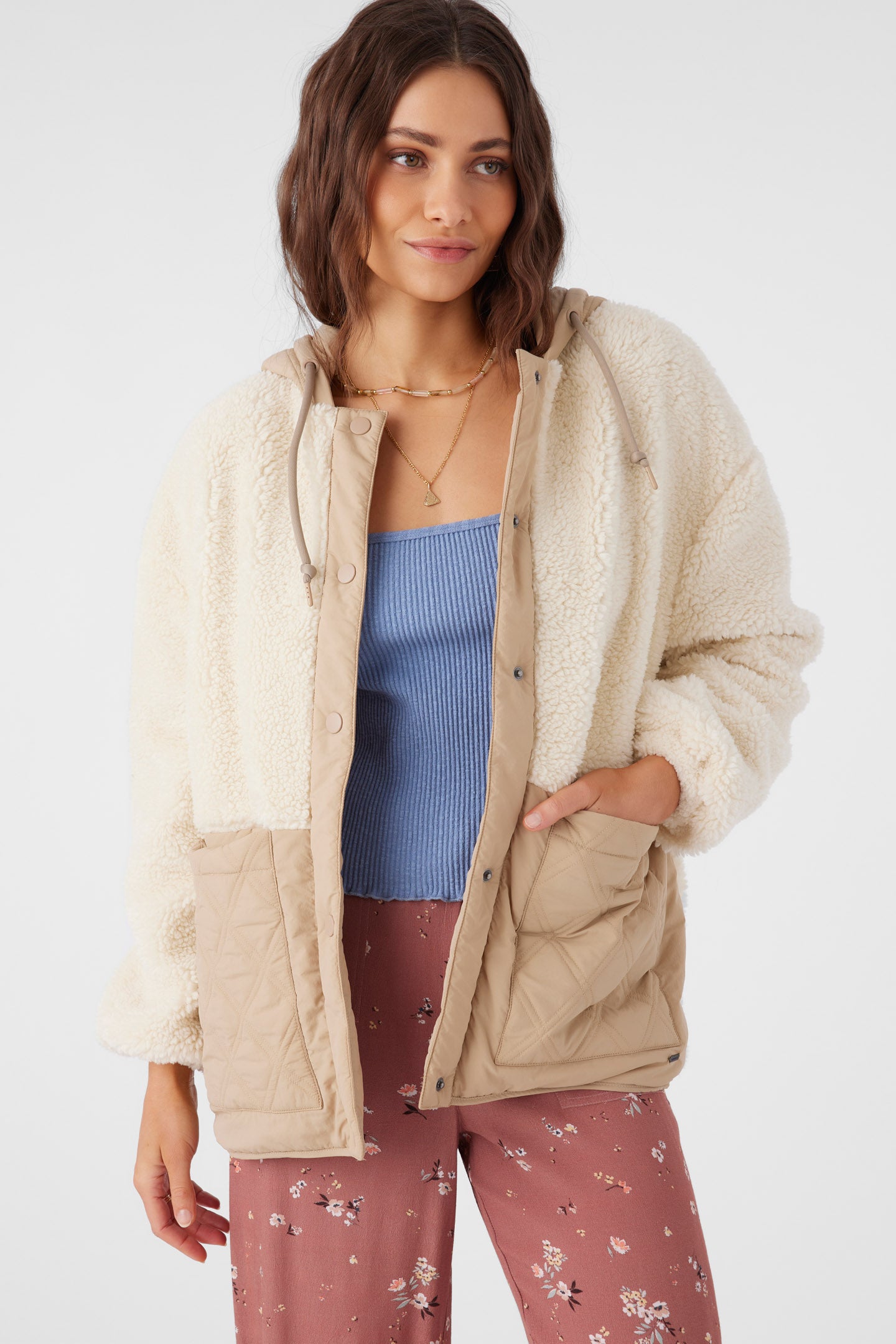 Meena High Pile Fleece Quilted Jacket - O'Neill Clothing