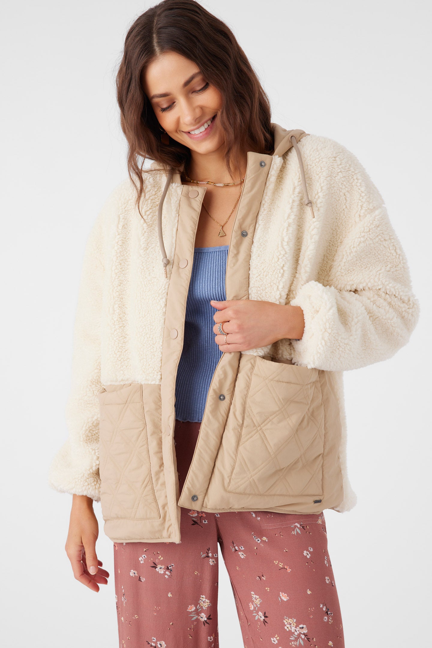 Meena High Pile Fleece Quilted Jacket - O'Neill Clothing