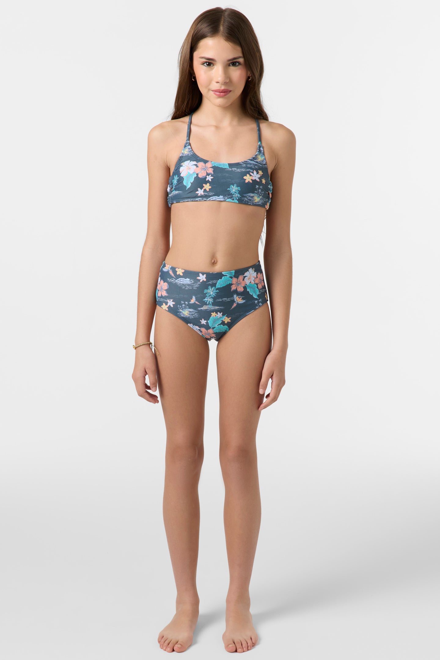 Girl’s Paradise Parrot Strappy Bralette Top Set - O'Neill Clothing
