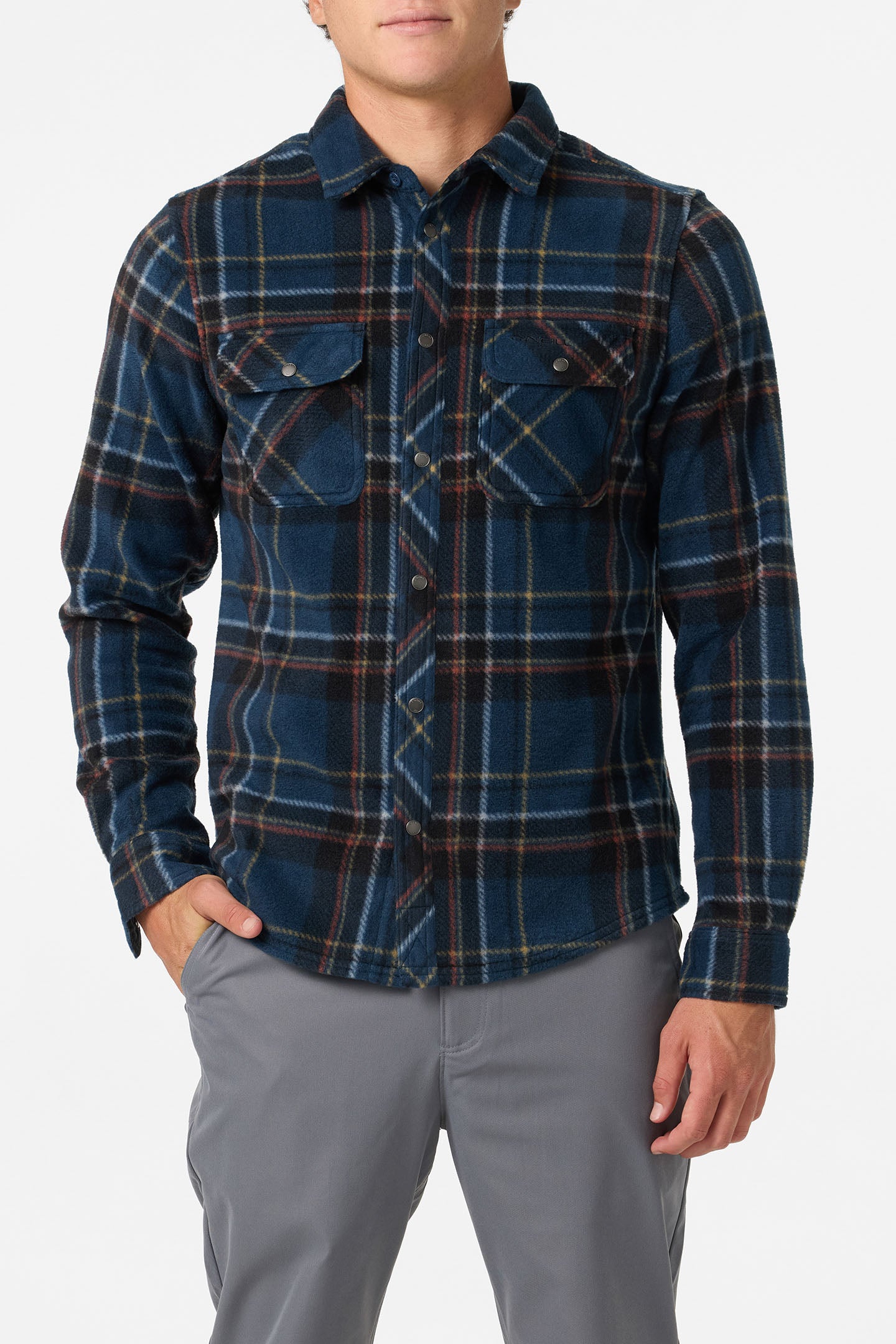 Glacier Plaid Superfleece Standard Fit Long Sleeve Shirt - O'Neill Clothing