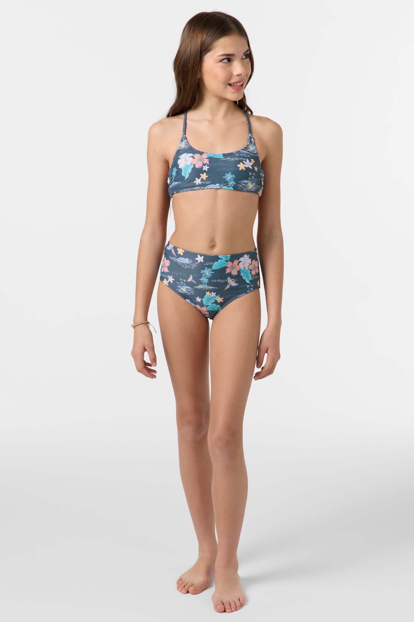 Girl’s Paradise Parrot Strappy Bralette Top Set - O'Neill Clothing