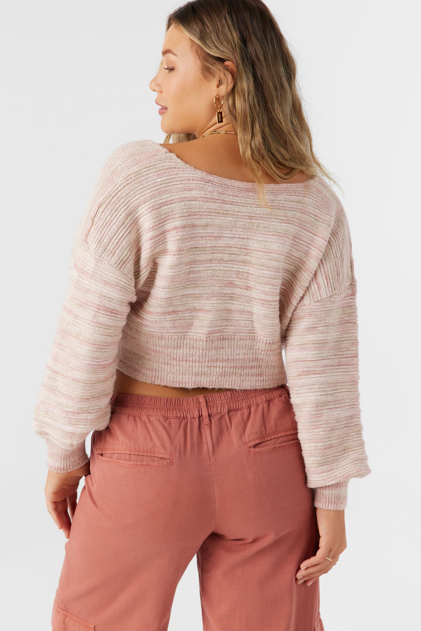 Hillside Stripe Twist Front Two-Way Sweater - O'Neill Clothing