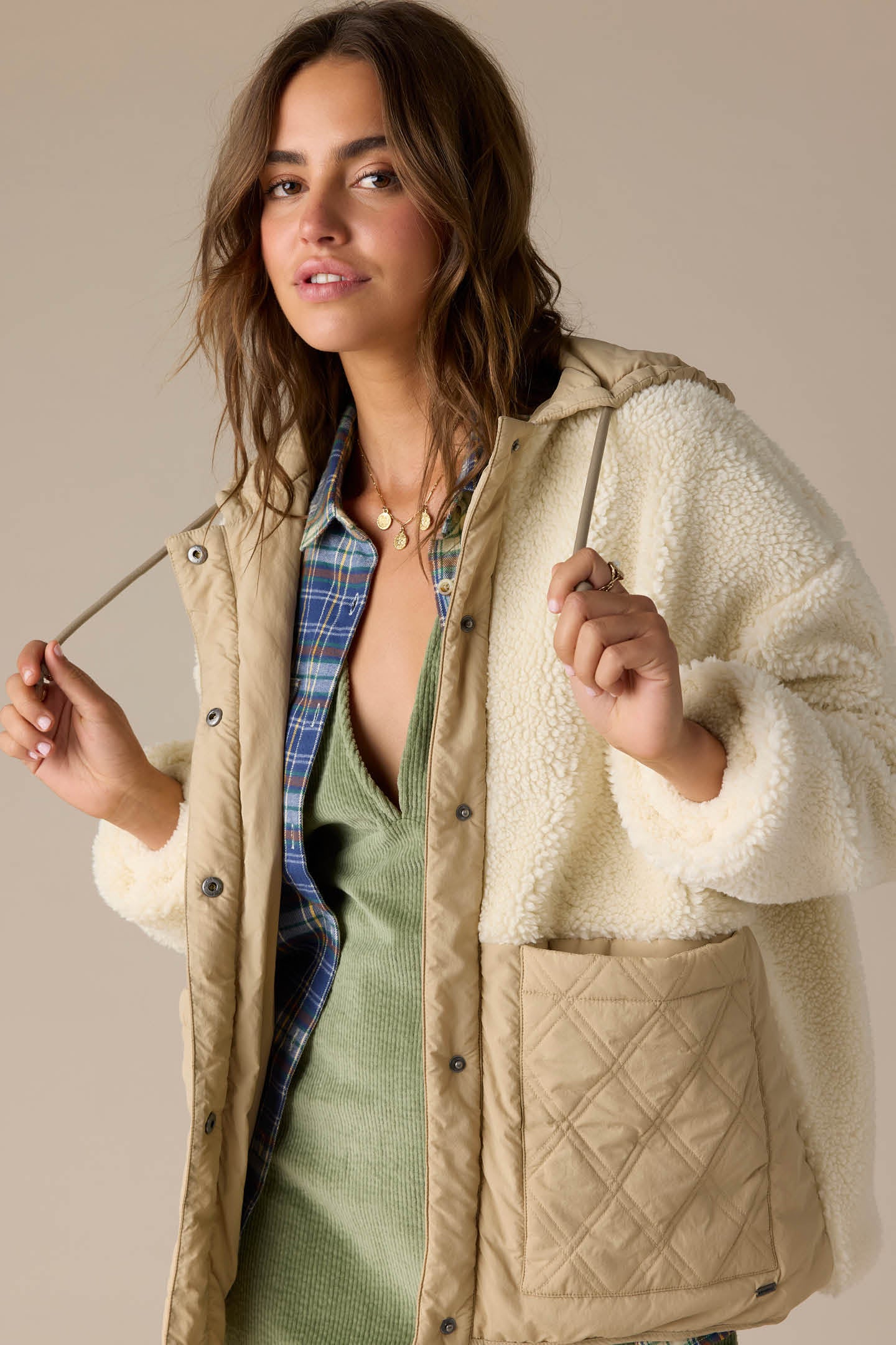 Meena High Pile Fleece Quilted Jacket - O'Neill Clothing