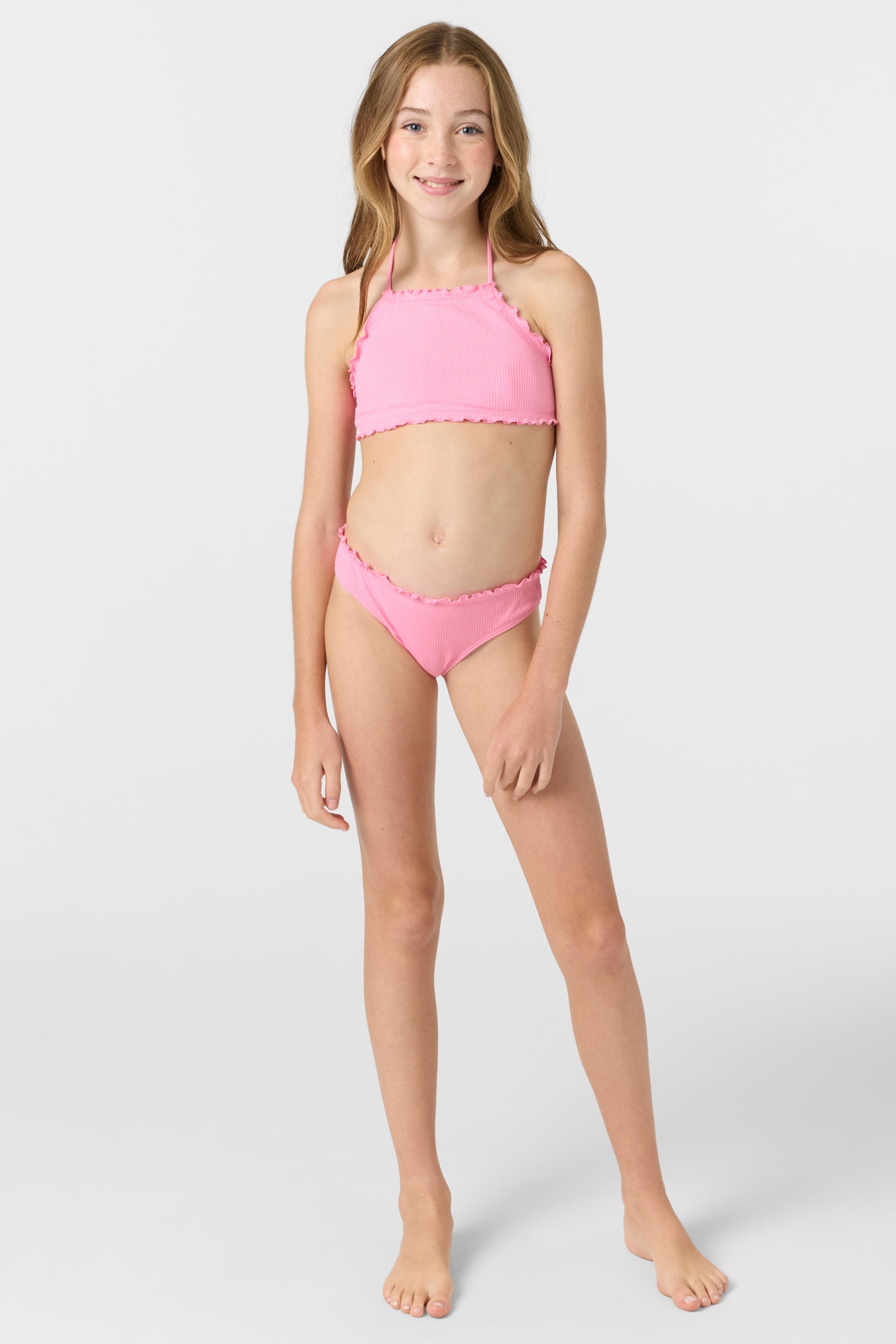 Girl’s Dawnbreak Rib Hi-Neck Ruffle Edge Set High Neck Top Set - O'Neill Clothing