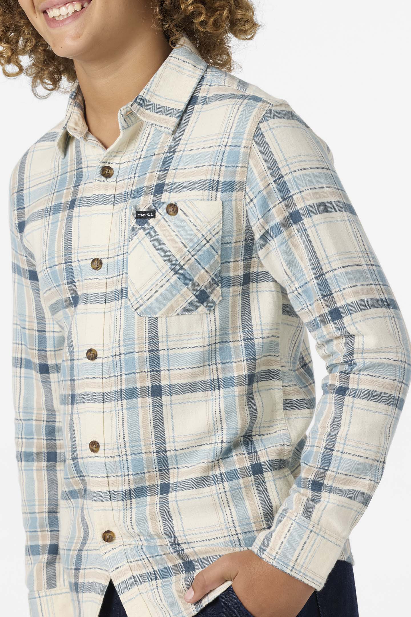 Boy’s Redmond Plaid Flannel Long Sleeve Shirt - O'Neill Clothing
