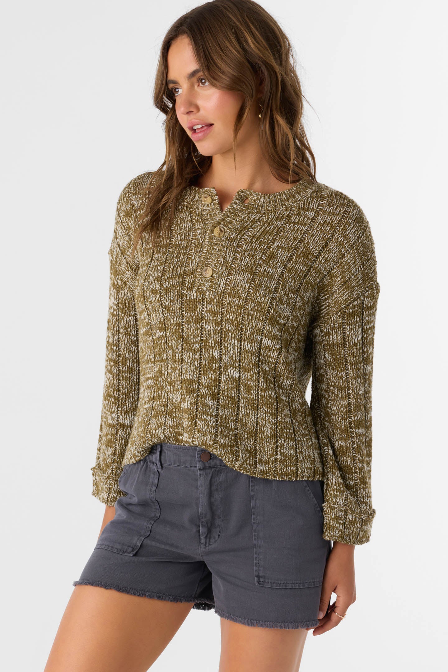 Oceanfront Henley Long Sleeve Sweater - O'Neill Clothing