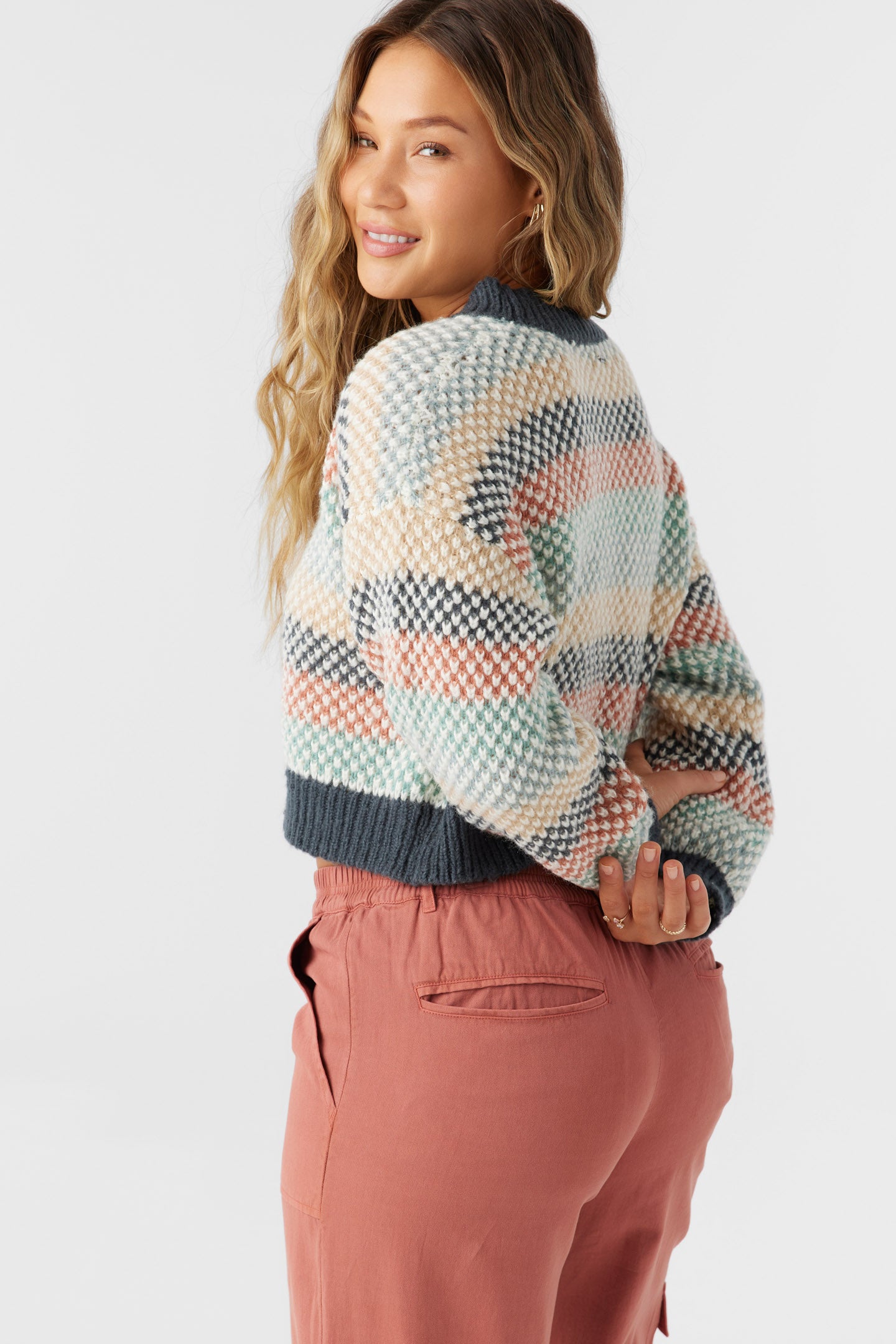 Billie Cropped Stripe Sweater - O'Neill Clothing