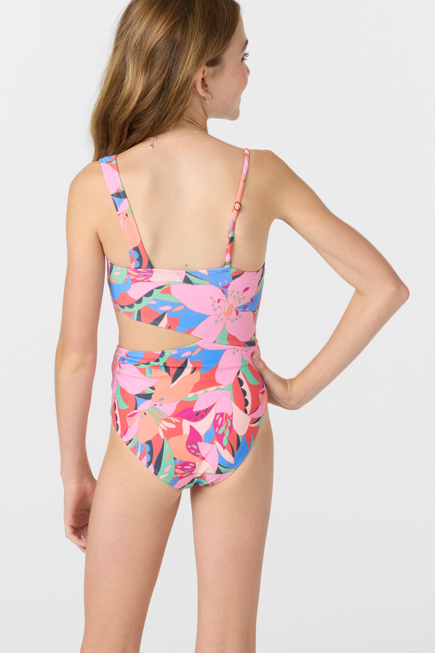 Girl’s Cabana Floral Asymmetrical One-Piece - O'Neill Clothing