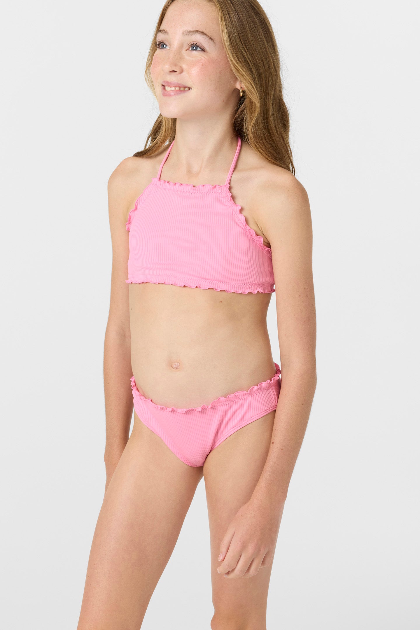 Girl’s Dawnbreak Rib Hi-Neck Ruffle Edge Set High Neck Top Set - O'Neill Clothing