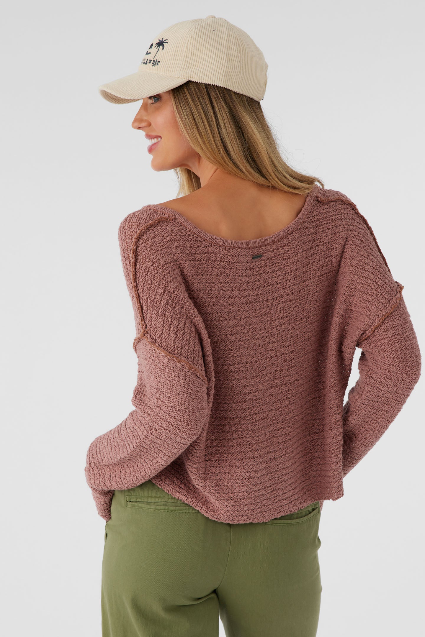 Marina Cotton Slub V-Neck Sweater - O'Neill Clothing