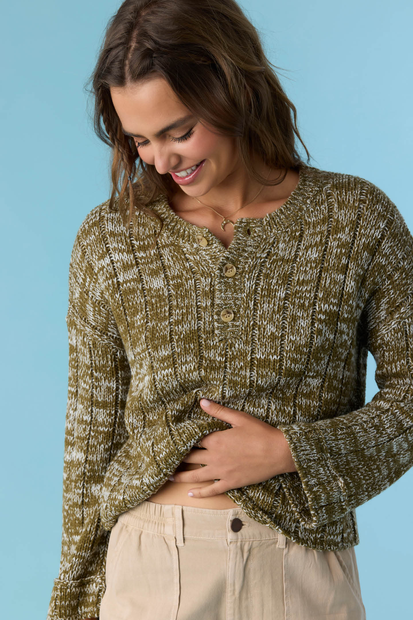 Oceanfront Henley Long Sleeve Sweater - O'Neill Clothing