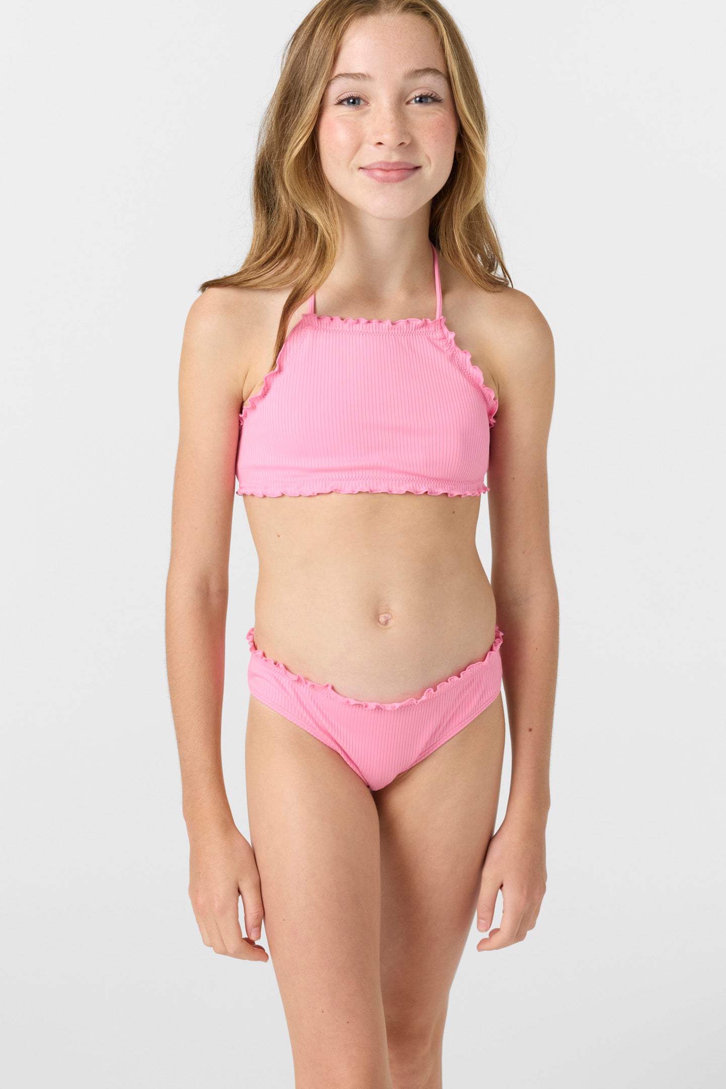 Girl’s Dawnbreak Rib Hi-Neck Ruffle Edge Set High Neck Top Set - O'Neill Clothing