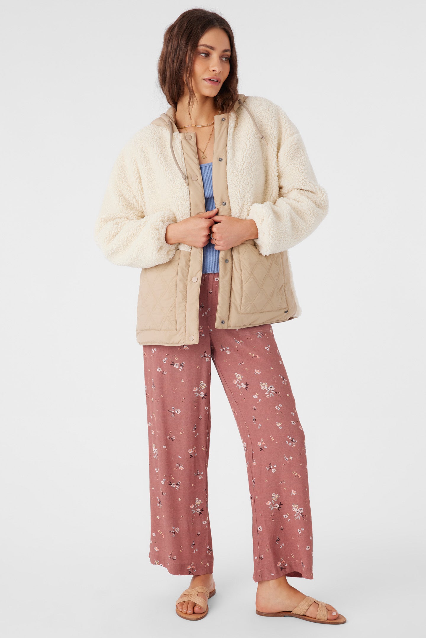 Meena High Pile Fleece Quilted Jacket - O'Neill Clothing