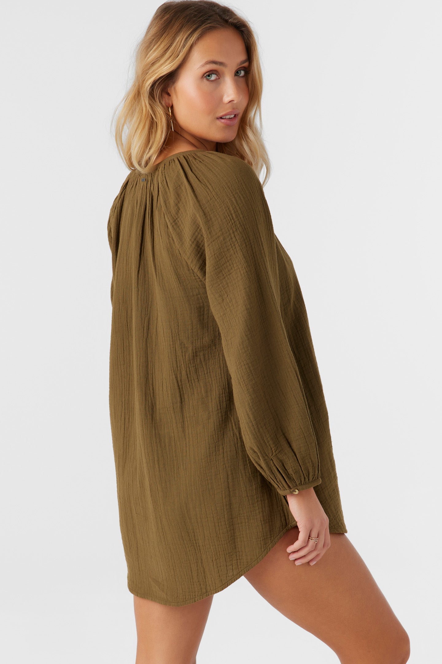 Krysten Crinkle Double Gauze Tunic Swim Cover-Up - O'Neill Clothing