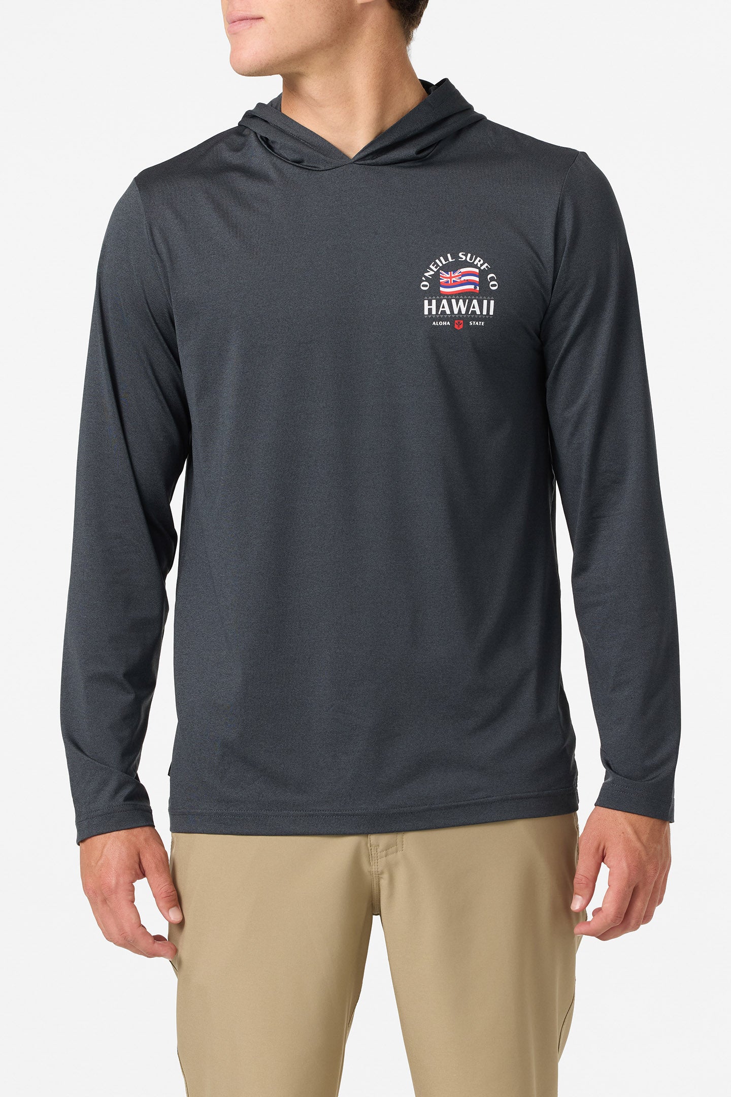TRVLR UPF Hooded Hawaii Flag Long Sleeve Pullover - O'Neill Clothing
