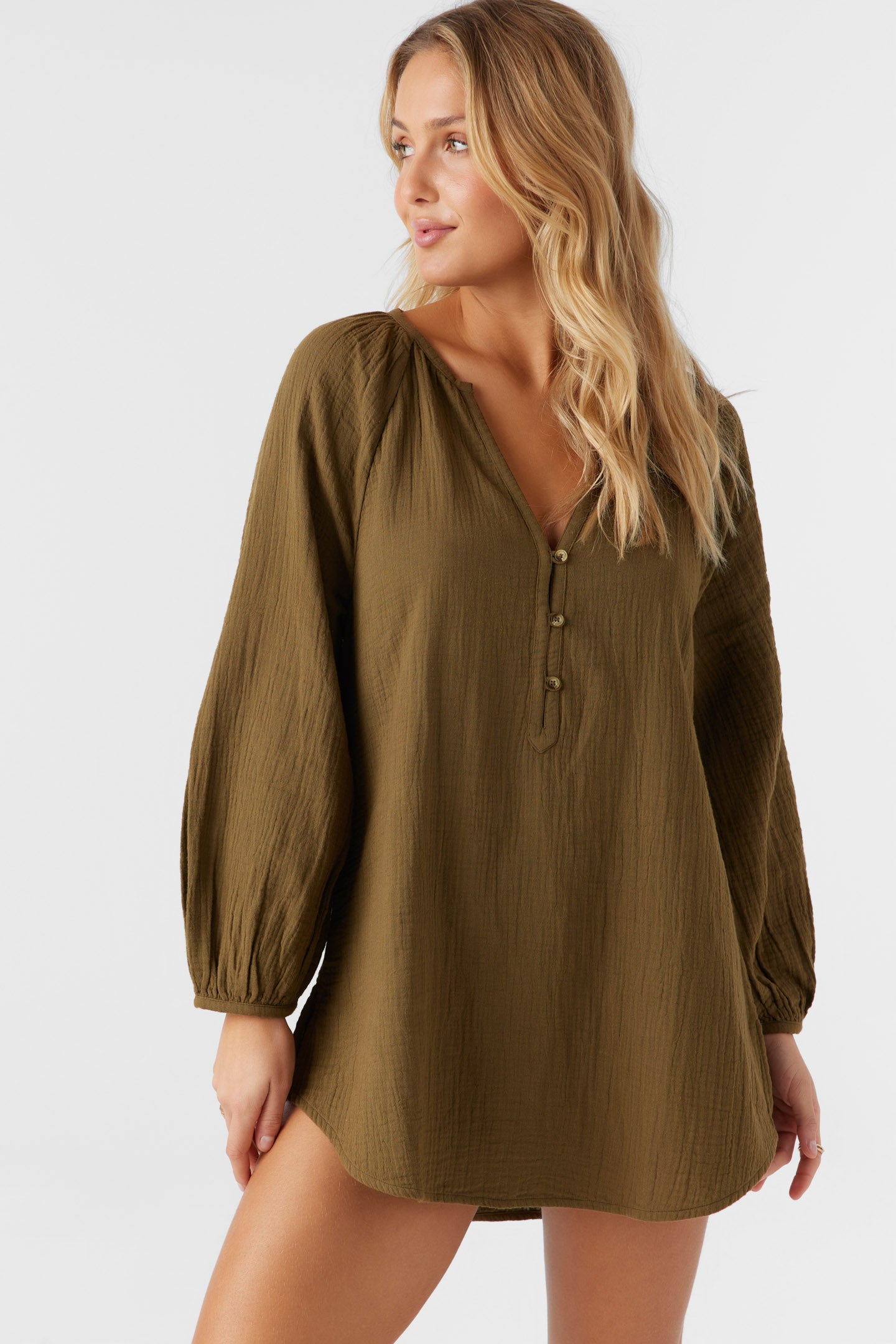 Krysten Crinkle Double Gauze Tunic Swim Cover-Up - O'Neill Clothing
