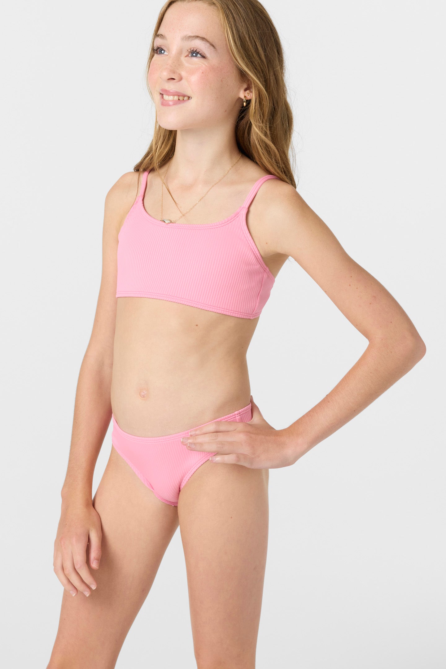 Girl’s Dawnbreak Rib Tie Back Bralette Top Set - O'Neill Clothing
