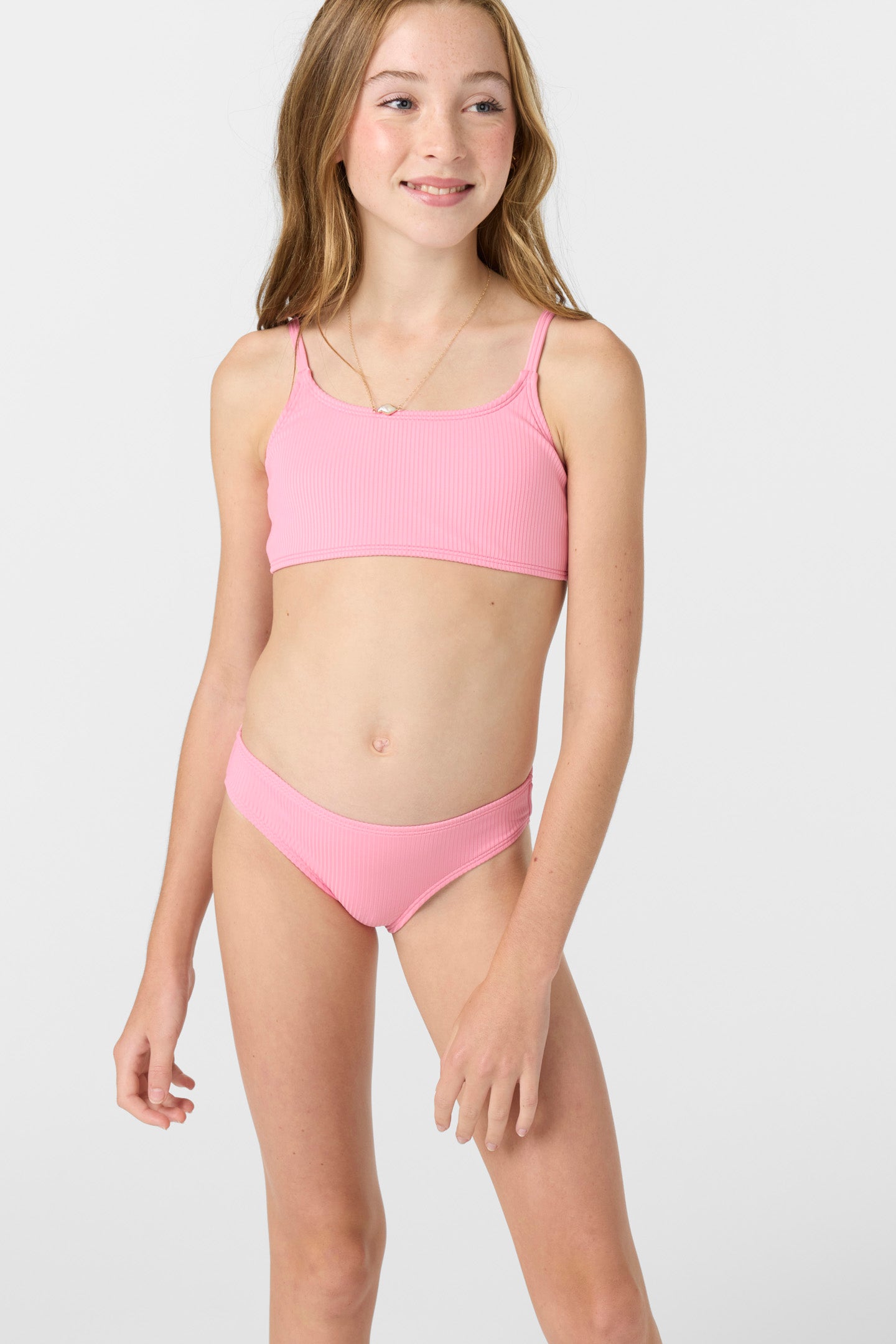 Girl’s Dawnbreak Rib Tie Back Bralette Top Set - O'Neill Clothing