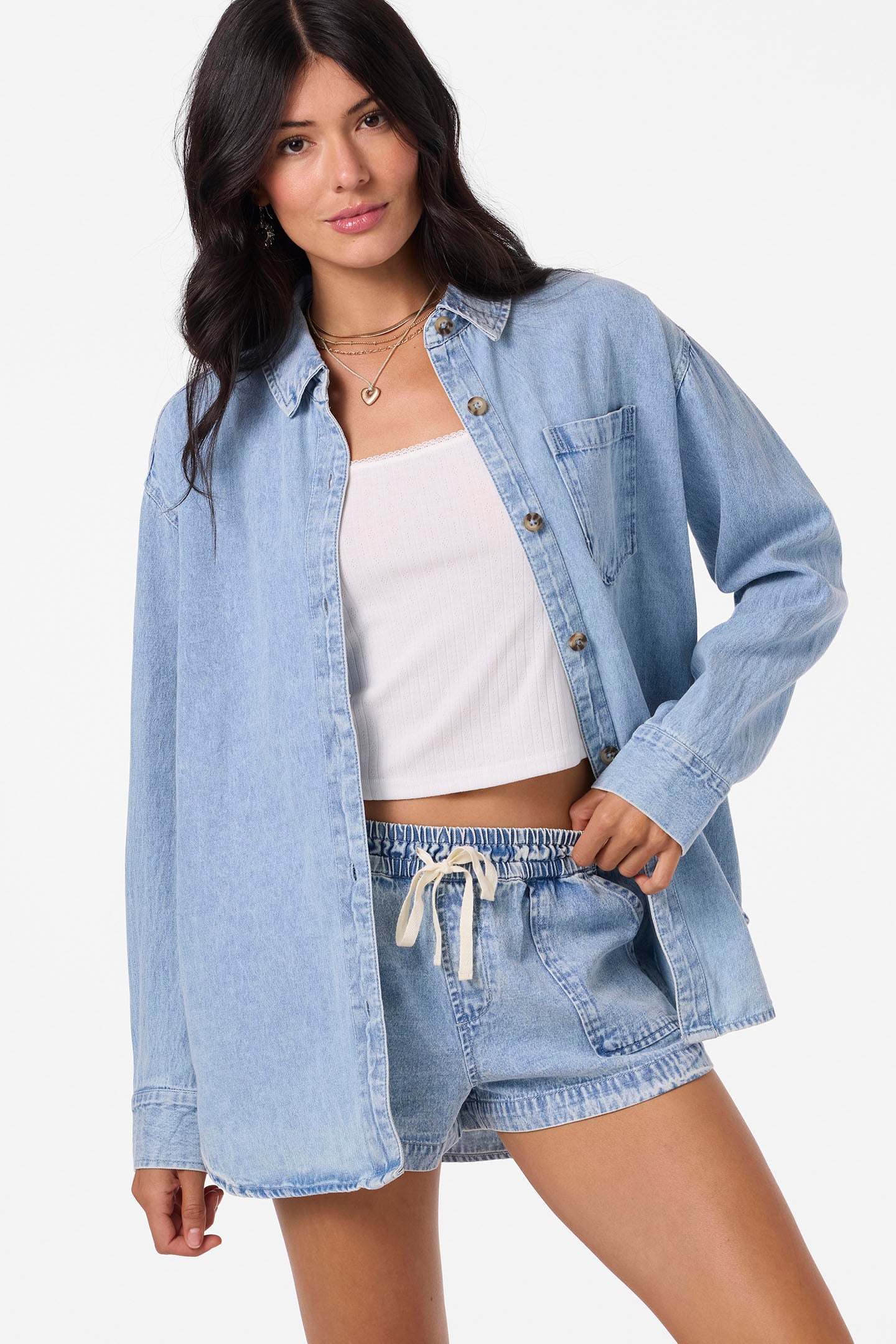 Sevie Denim Shacket - O'Neill Clothing