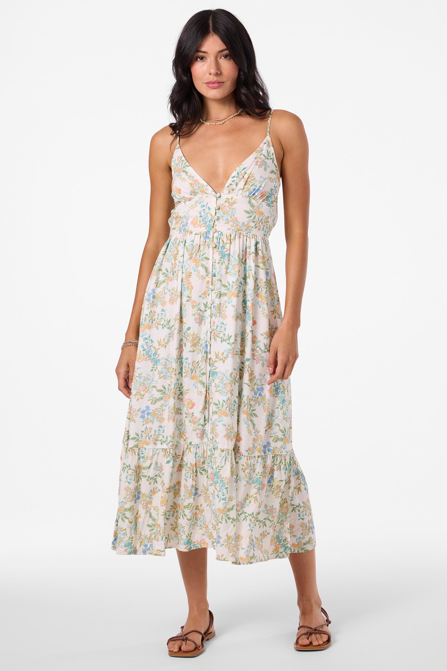 Pilar Nayomi Floral Midi Dress - O'Neill Clothing