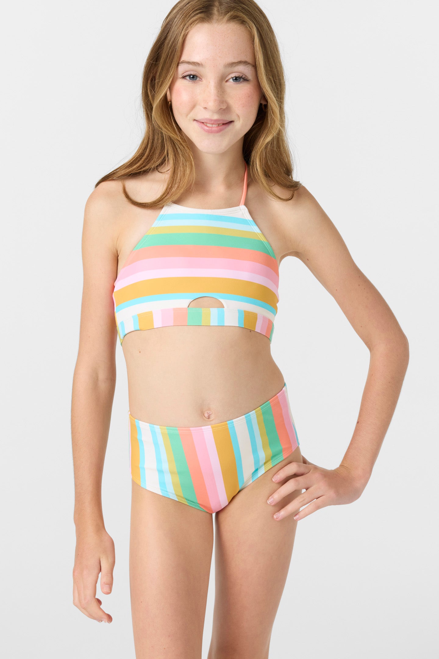 Girl’s Low Tide Peekaboo High Neck Top Set - O'Neill Clothing