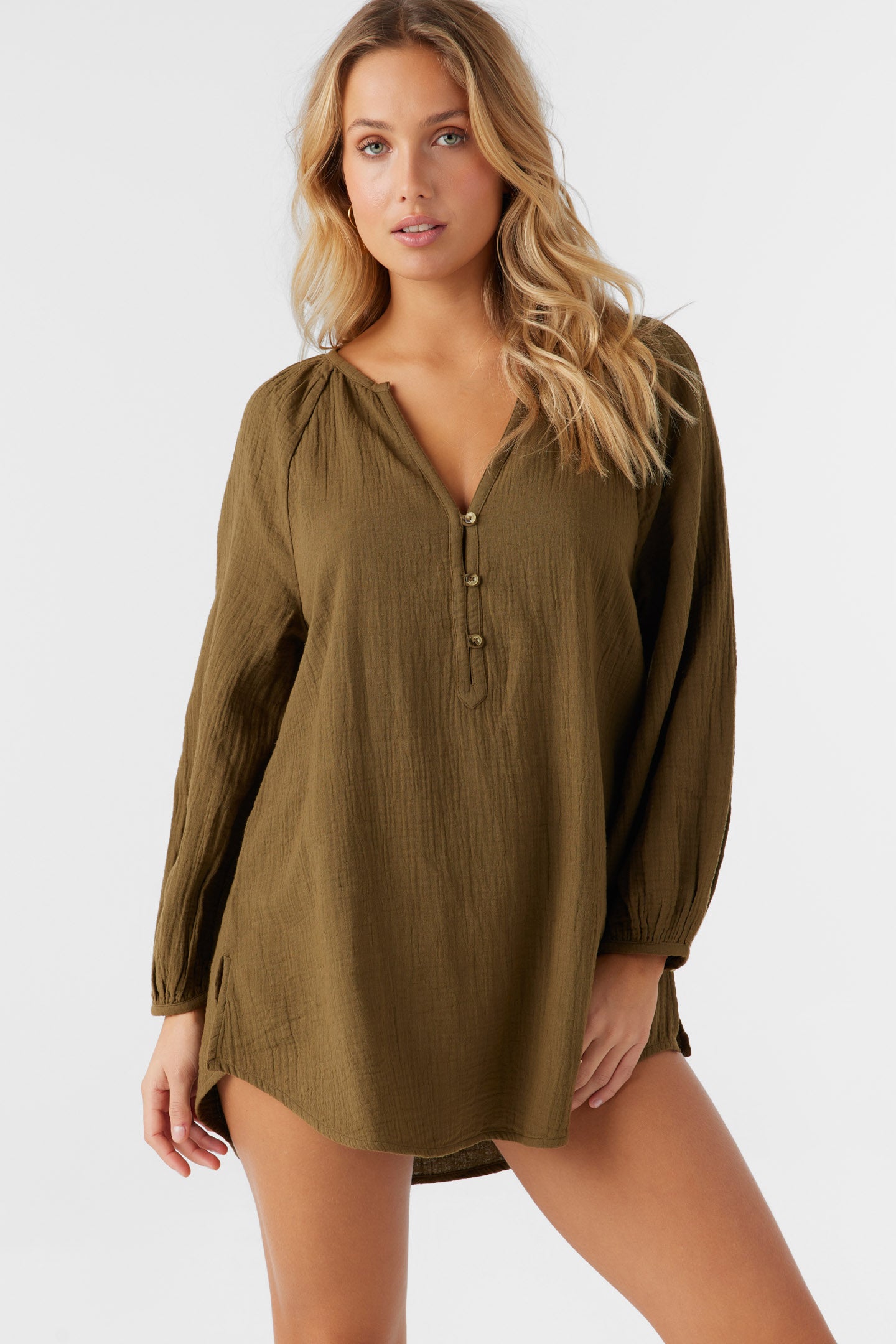 Krysten Crinkle Double Gauze Tunic Swim Cover-Up - O'Neill Clothing