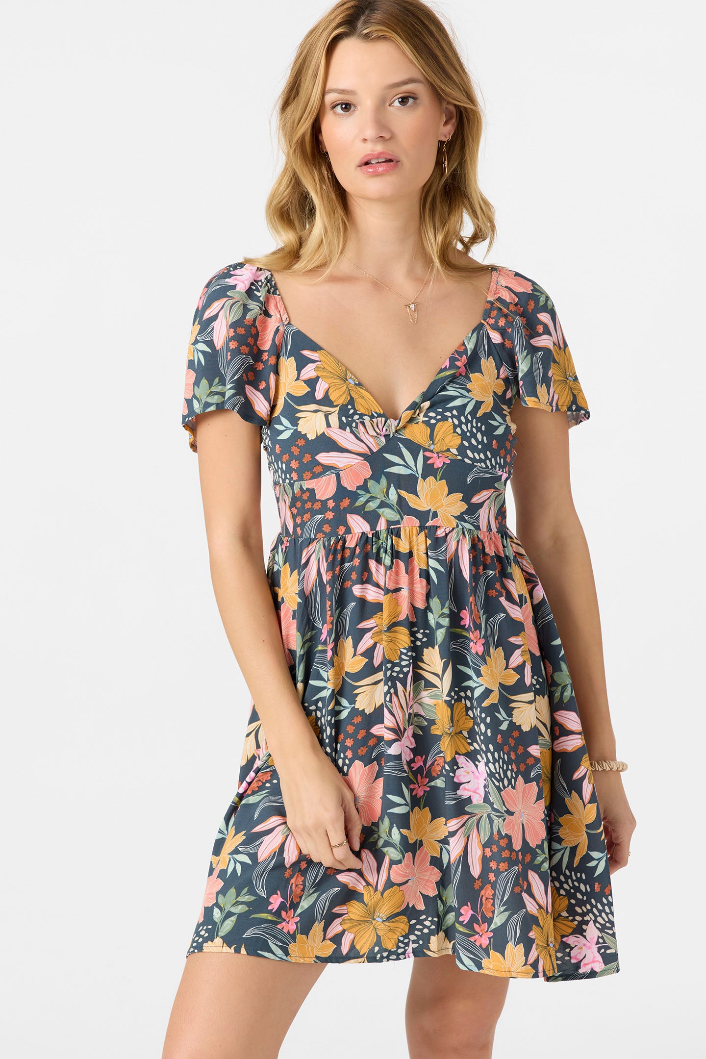 Carina Floral Short Dress - O'Neill Clothing