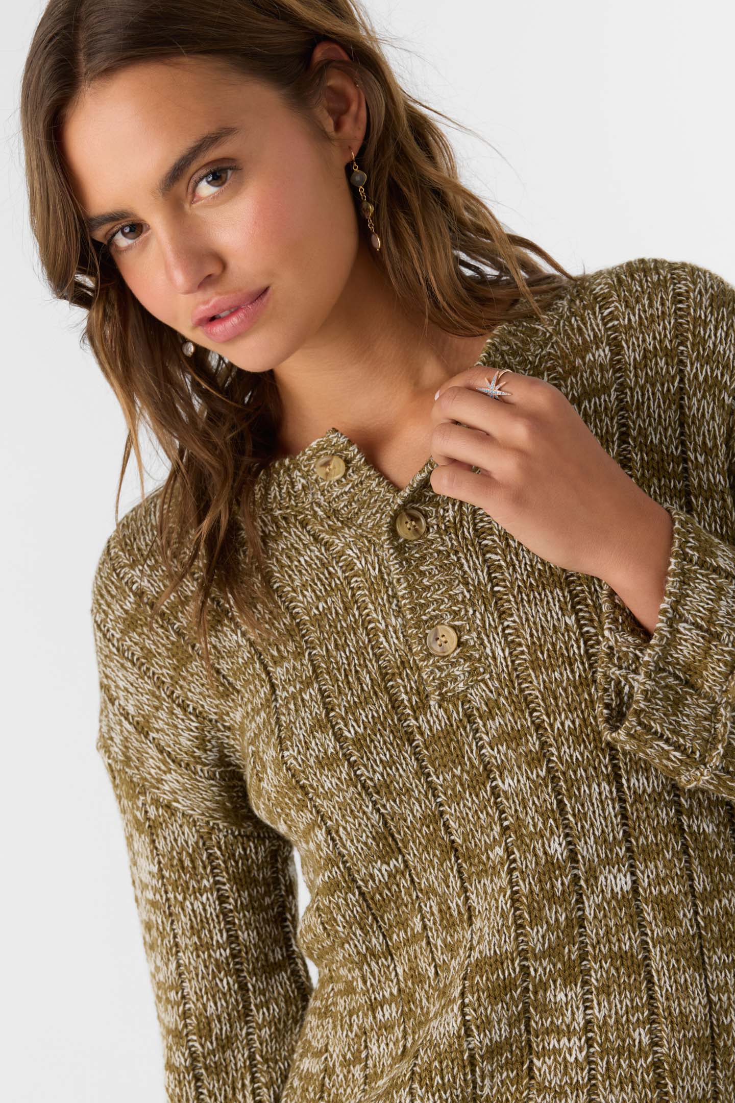 Oceanfront Henley Long Sleeve Sweater - O'Neill Clothing