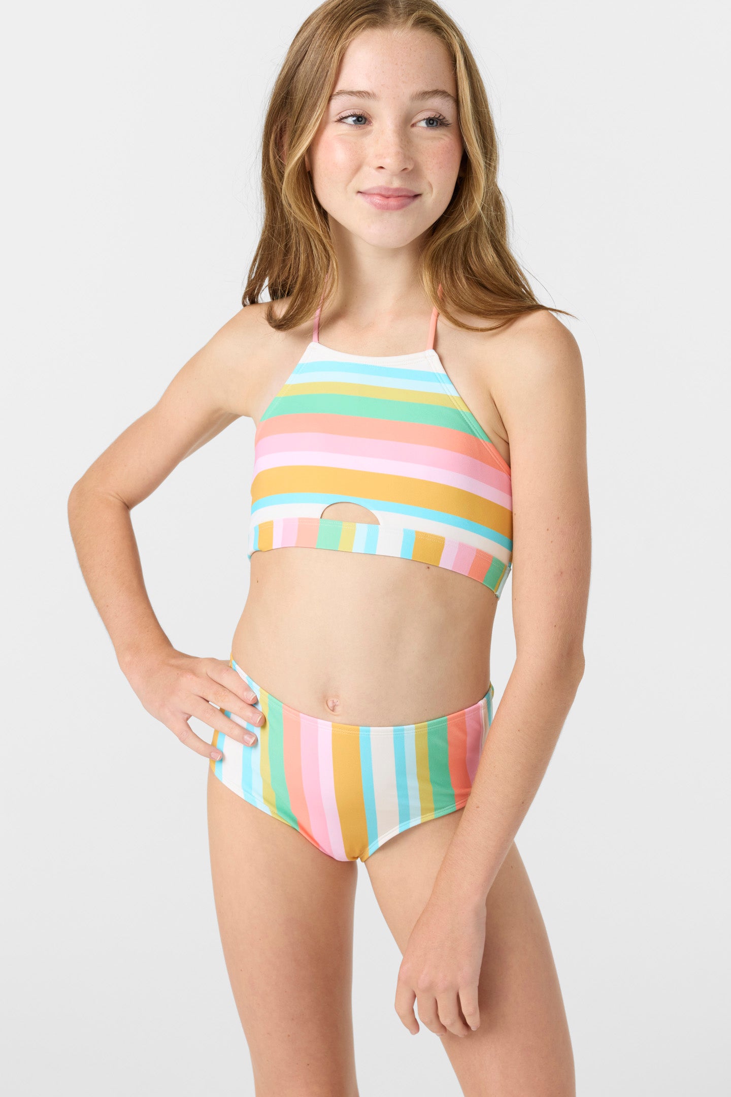 Girl’s Low Tide Peekaboo High Neck Top Set - O'Neill Clothing