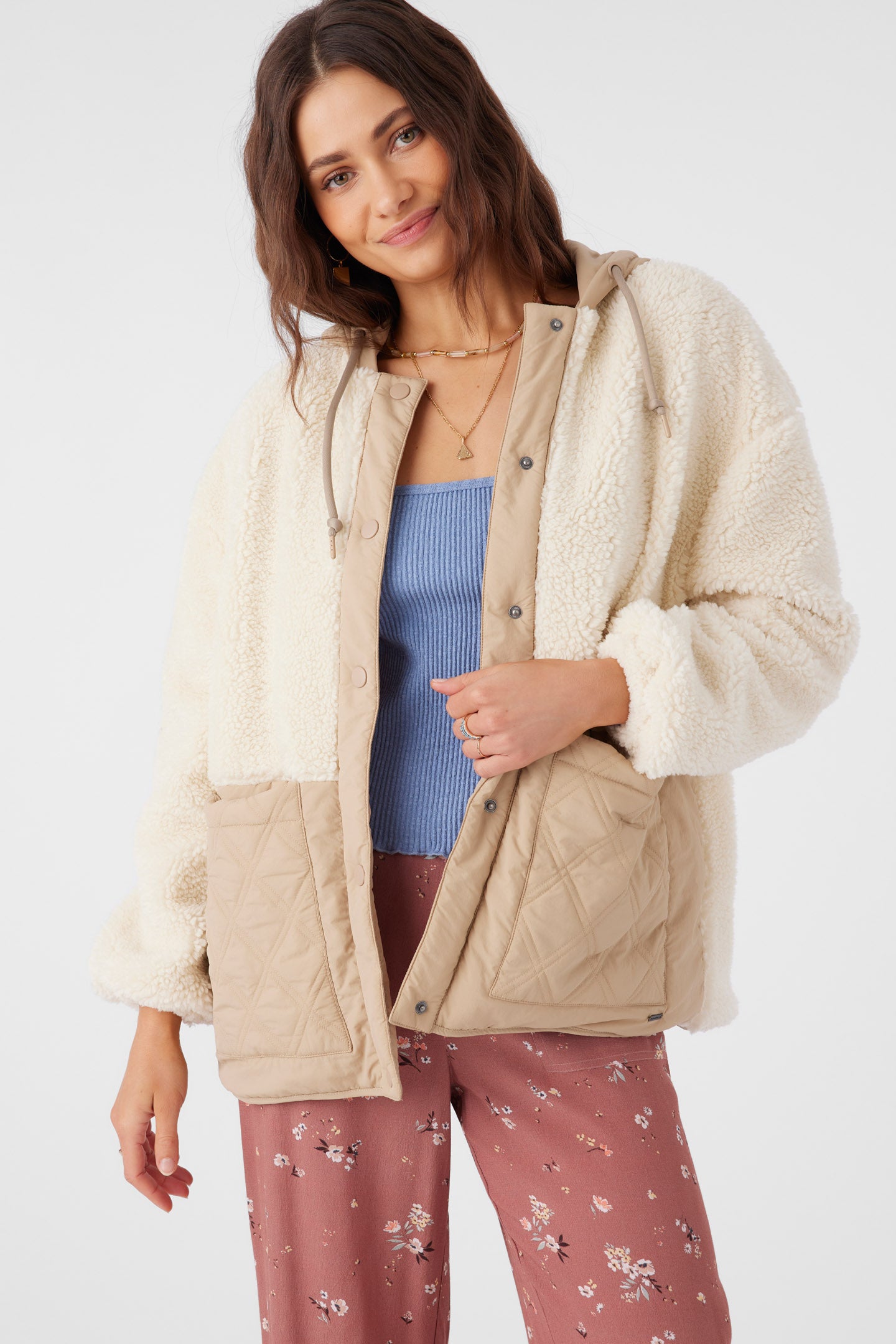 Meena High Pile Fleece Quilted Jacket - O'Neill Clothing
