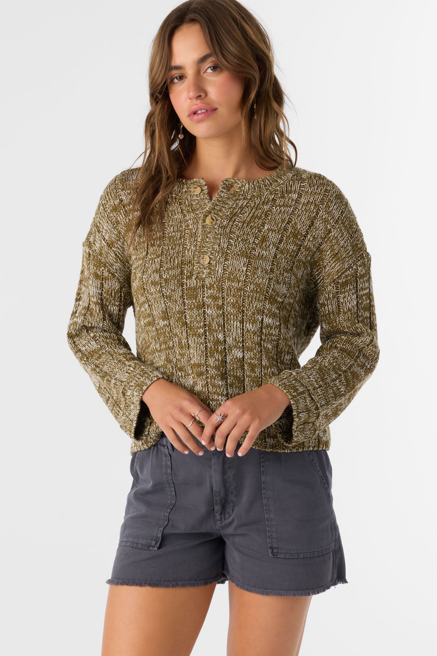 Oceanfront Henley Long Sleeve Sweater - O'Neill Clothing