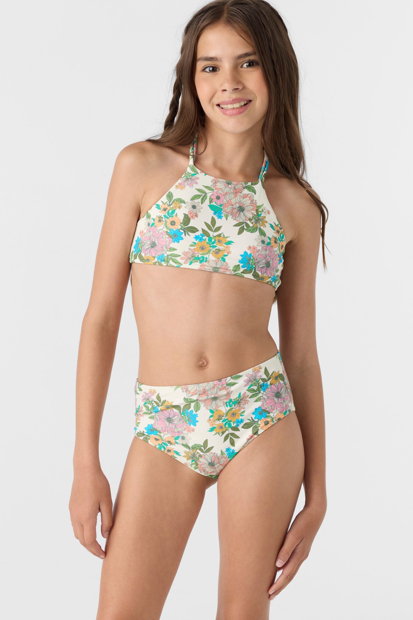 Girl’s Cara Floral Braided High Neck Set - O'Neill Clothing