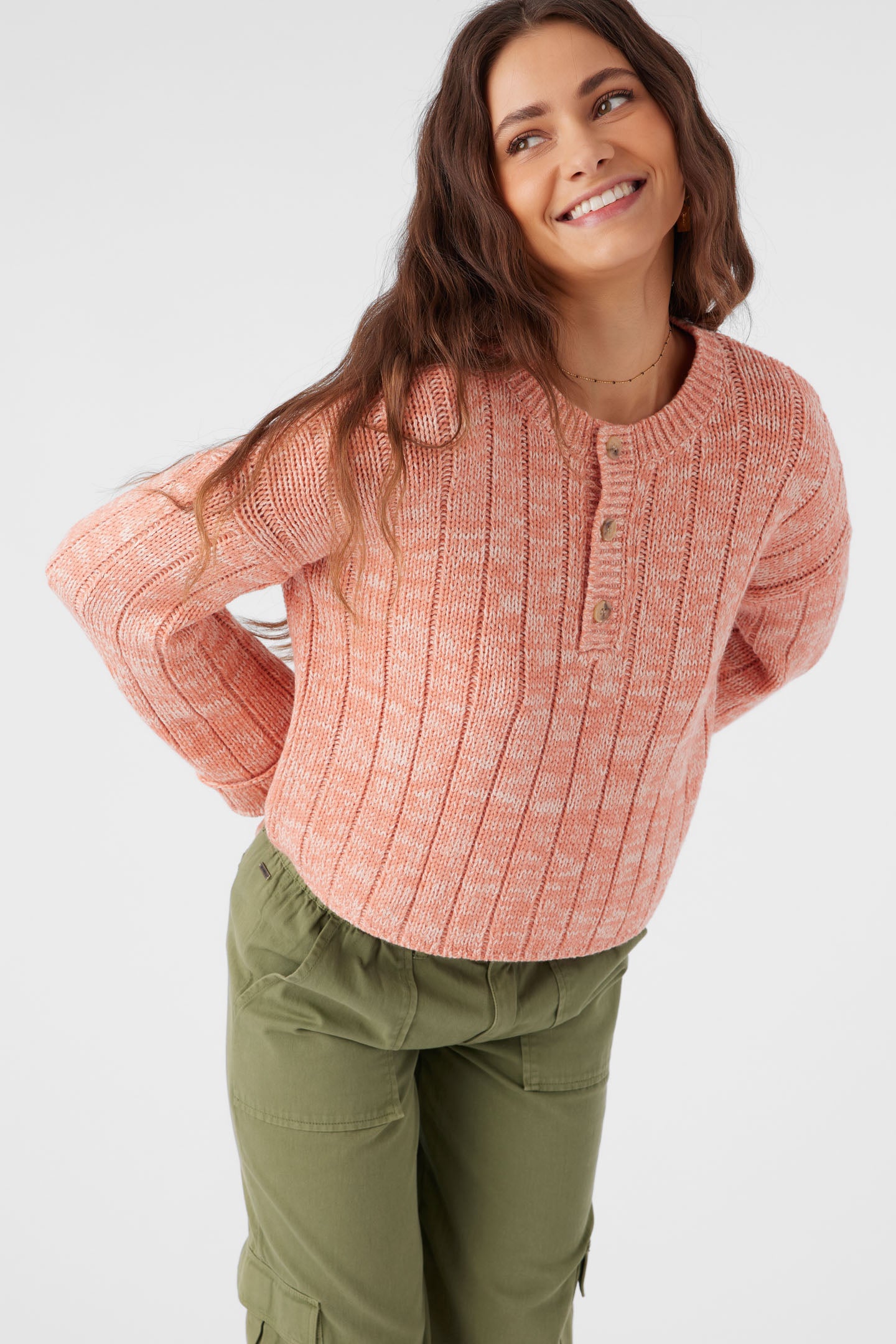 Oceanfront Henley Long Sleeve Sweater - O'Neill Clothing