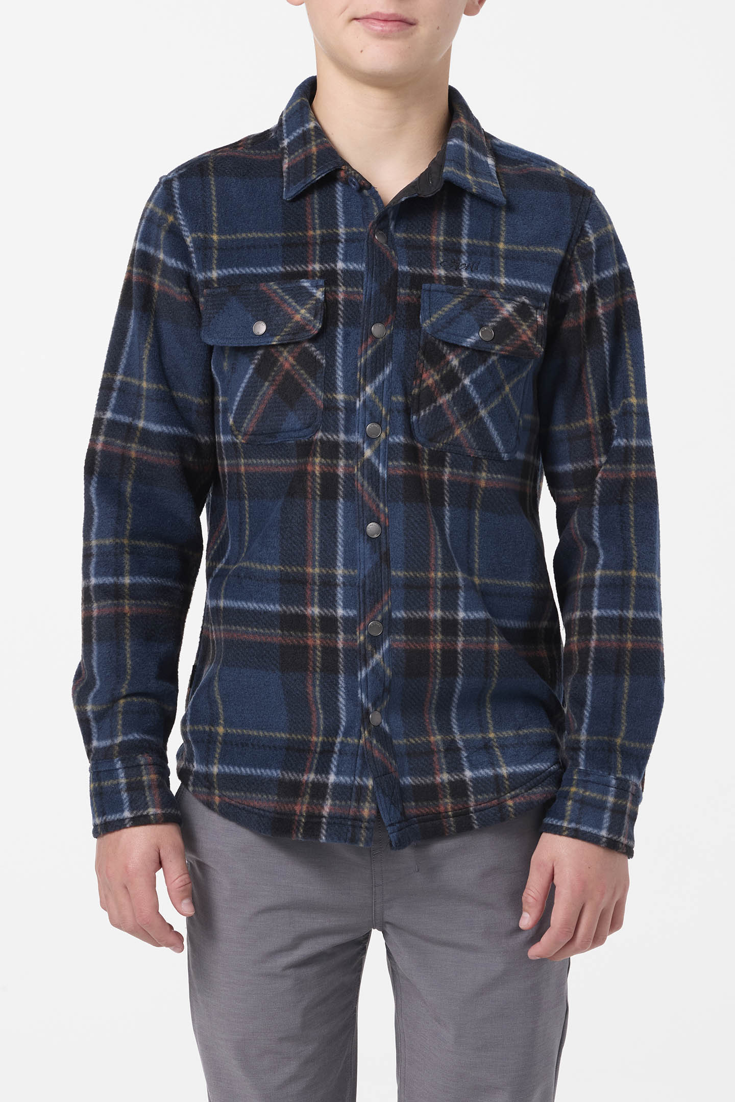 Boy’s Glacier Plaid Superfleece Long Sleeve Shirt - O'Neill Clothing