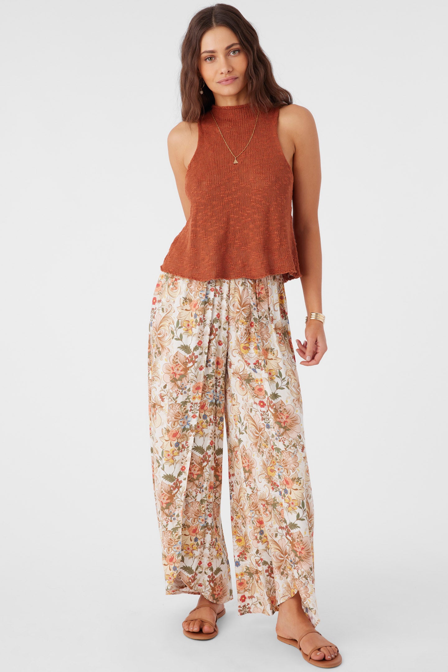 Kinslie Slub Mock Neck Sweater Tank Top - O'Neill Clothing