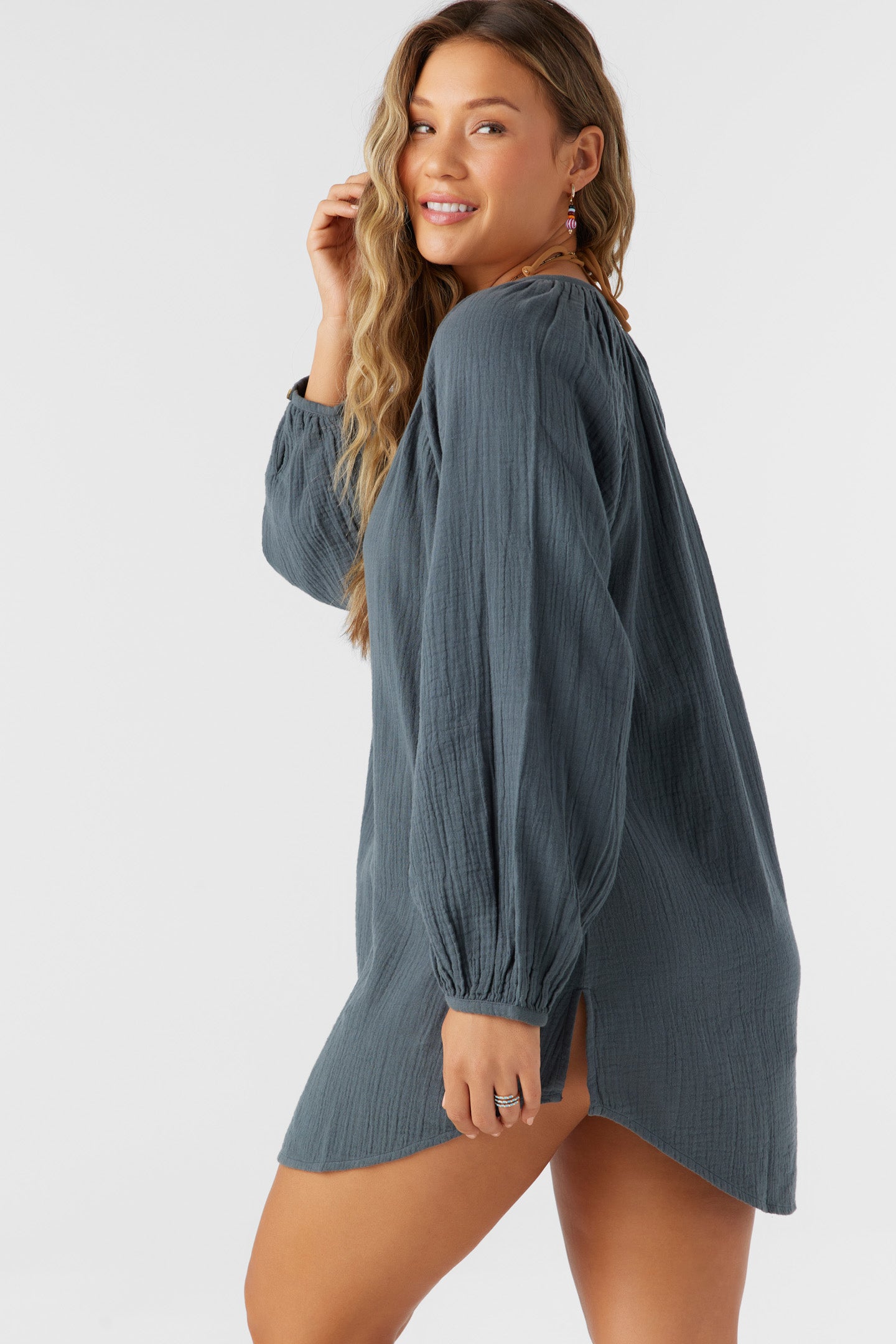 Krysten Crinkle Double Gauze Tunic Swim Cover-Up - O'Neill Clothing
