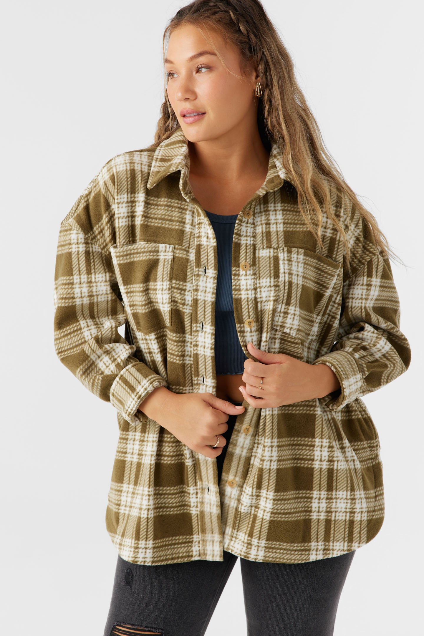 Rune Superfleece Oversized Fit Shacket - O'Neill Clothing
