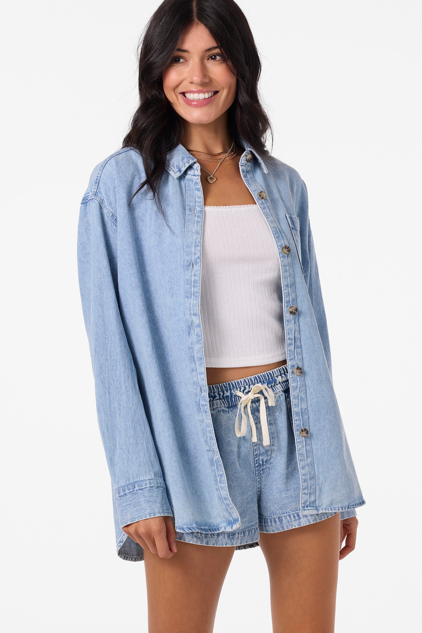 Sevie Denim Shacket - O'Neill Clothing