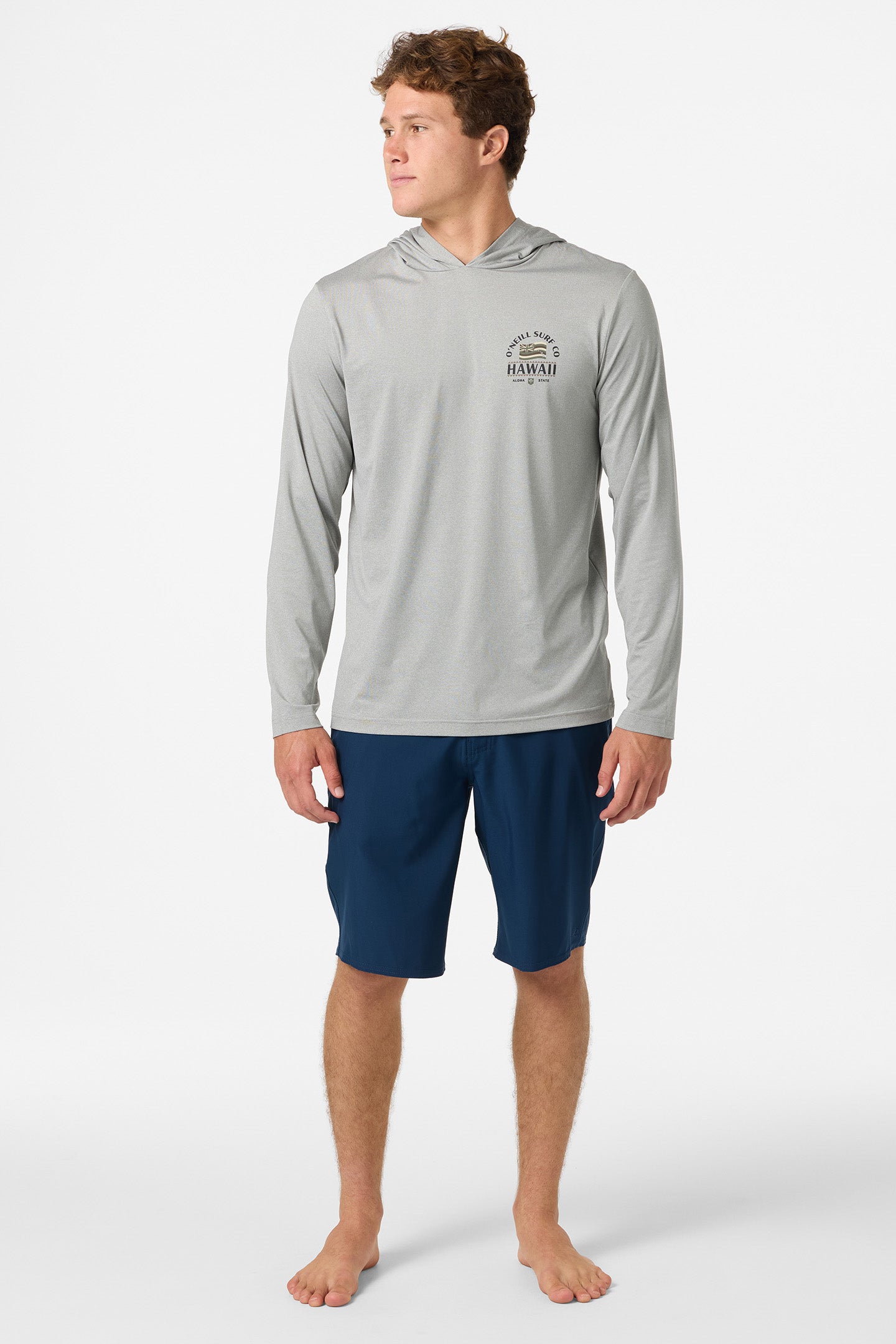 TRVLR UPF Hooded Hawaii Flag Long Sleeve Pullover - O'Neill Clothing